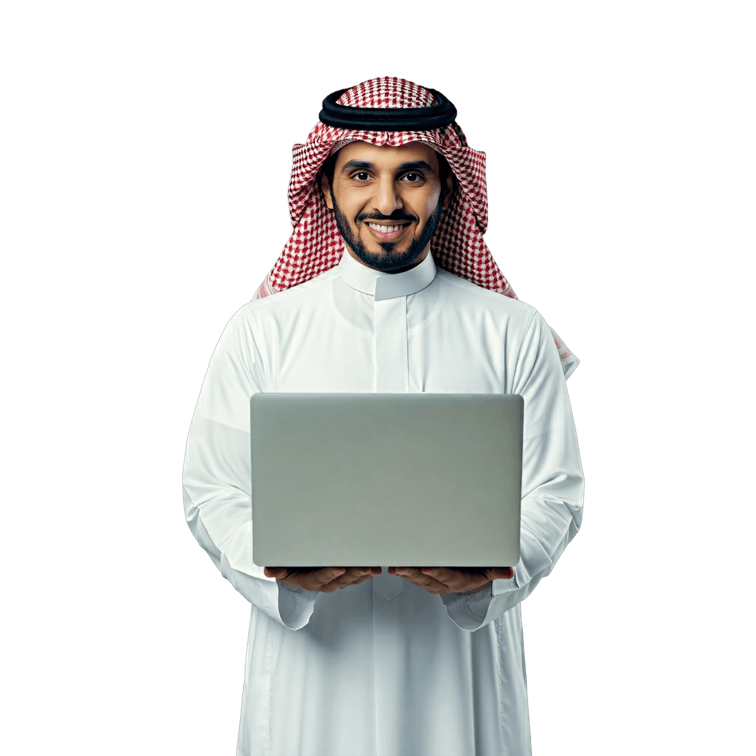Business owner reviewing Raad ERP on a laptop