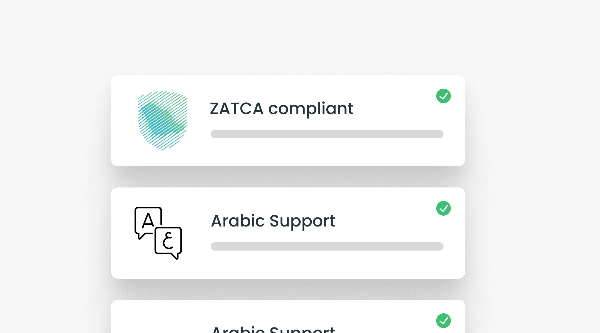 ZATCA compliant and Arabic support cards
